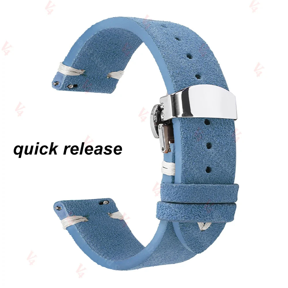 Motorola Moto Watch Stitched Suede Band with Butterfly Clasp