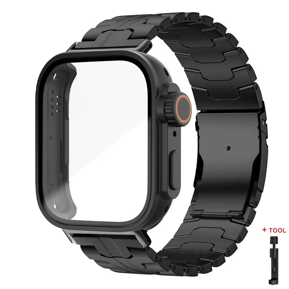 Stainless Steel Band + PC Case for Huawei Watch Fit 4 Pro / Fit 4 / Fit 3