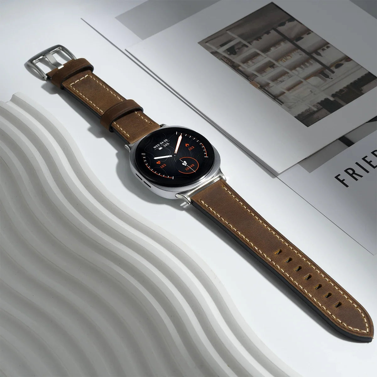 Genuine Leather Band for Samsung Galaxy Watch 8, 8 Classic 46mm & Ultra 47mm