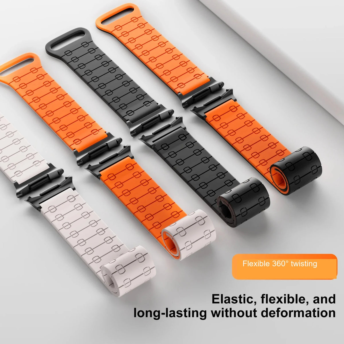 Samsung Galaxy Watch8, 9 & Ultra Two-Tone Magnetic Silicone Band