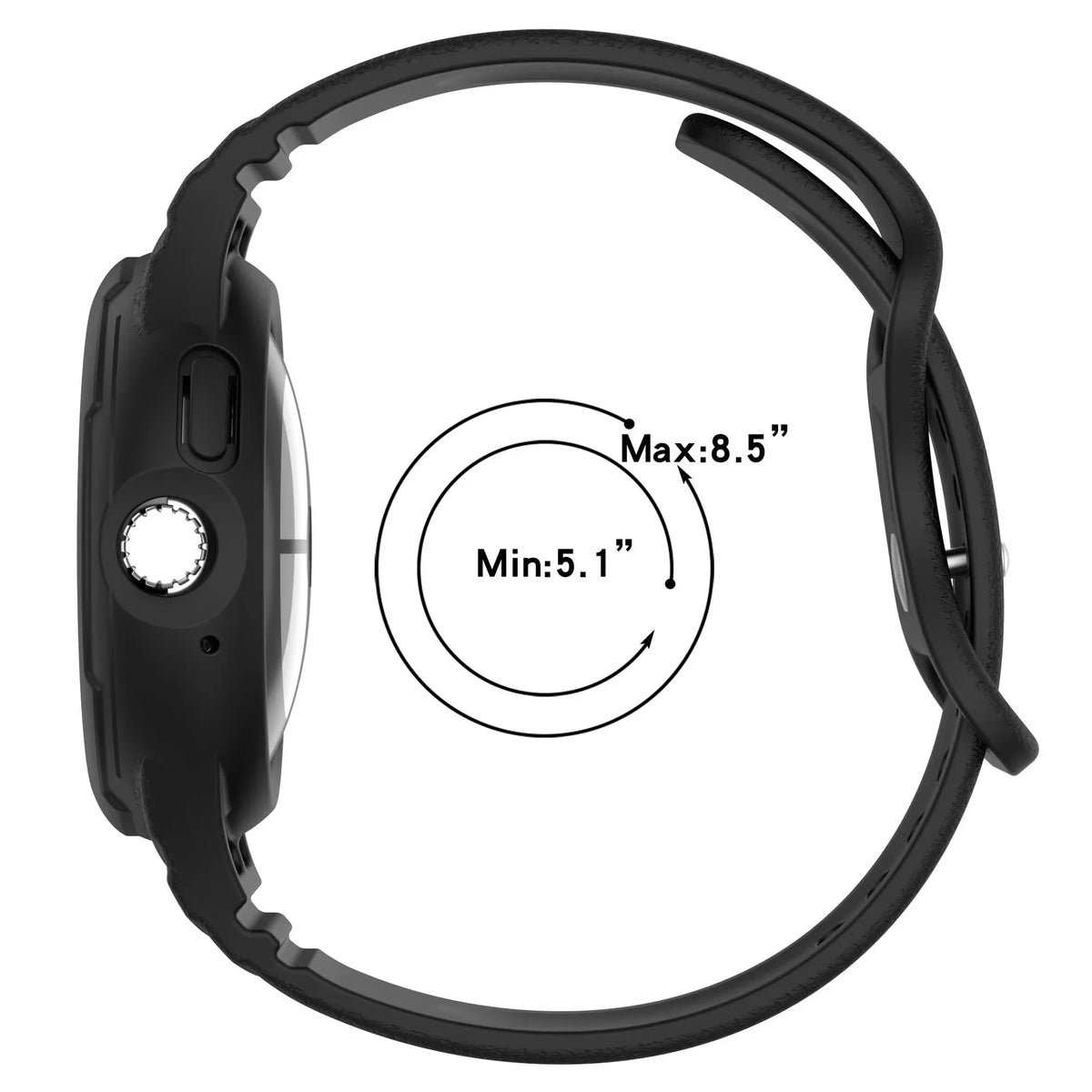Google Pixel Watch 3, 2 & 1 41mm Silicone Band with Built-In Case