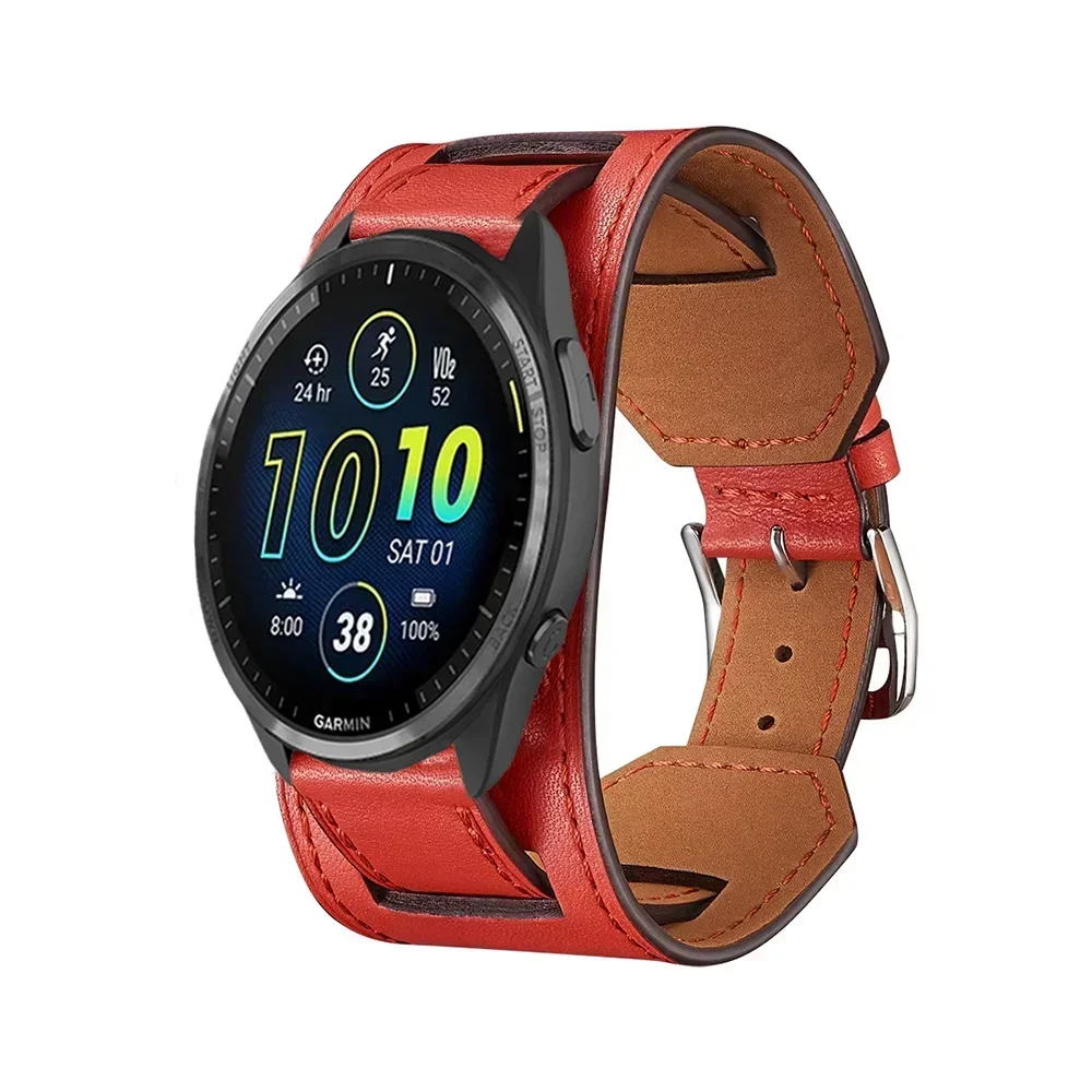 Garmin 20/22mm Quick Release Leather Cuff Band