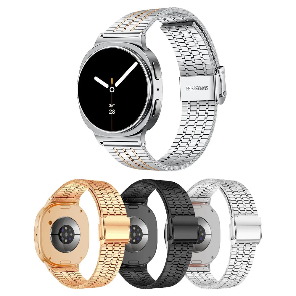 Stainless Steel Metal Band for Samsung Galaxy Watch 9 & 8 40mm 44mm & Classic 46mm | Ultra 2024 2025 47mm