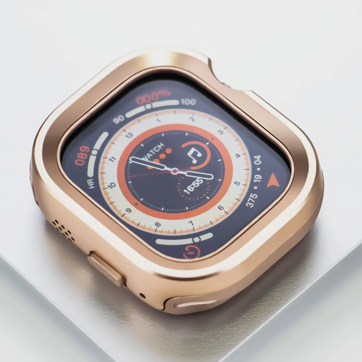Titanium Alloy Bezel Apple Watch Case – TPU Protective Cover | Series 9/8/7/6/SE & Ultra 2 | 40/41/44/45/49mm
