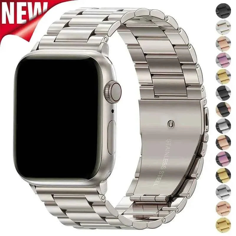 Stainless Steel Apple Watch Band – Metal Bracelet | Series 11/10/9/8/7/6/SE & Ultra 1/2/3 | 38–49mm