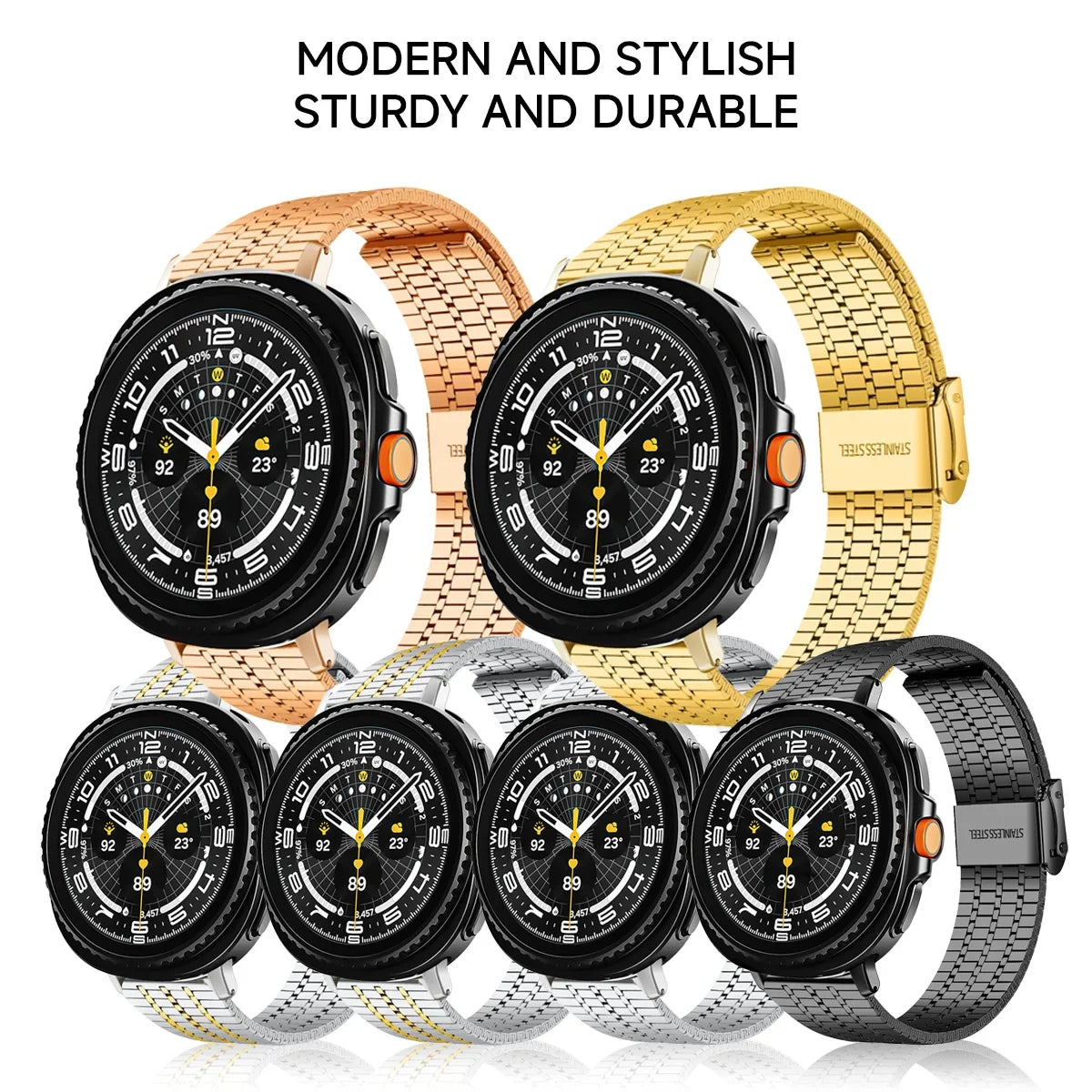 Samsung Galaxy Watch Metal Band | Watch 8 40mm 44mm / Watch 8 Classic 46mm / Galaxy Ultra 47mm (2025) Stainless Steel Bracelet