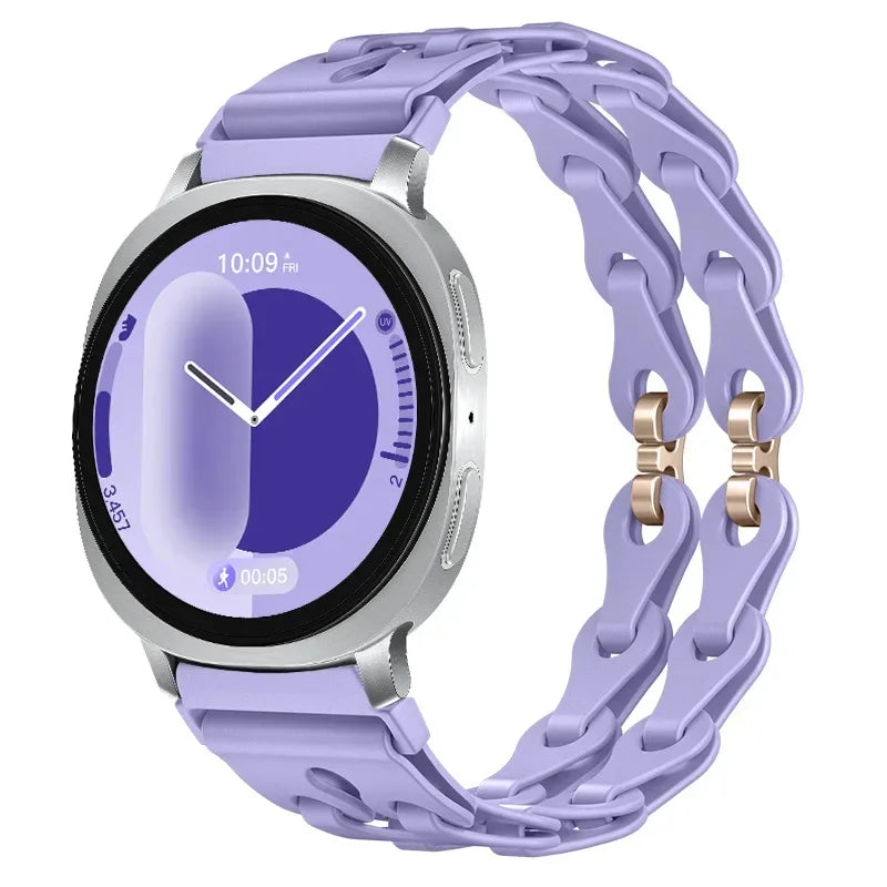 Samsung Galaxy Silicone Chain Watch Band – Watch8/Watch8 Classic/Watch9/Ultra/Ultra2 Multi