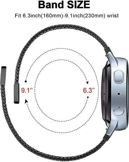 Samsung Galaxy Watch Magnetic Milanese Band | Watch 9 & 8 40mm 44mm / Watch 8 Classic 46mm / Galaxy Ultra 47mm Metal Wristband