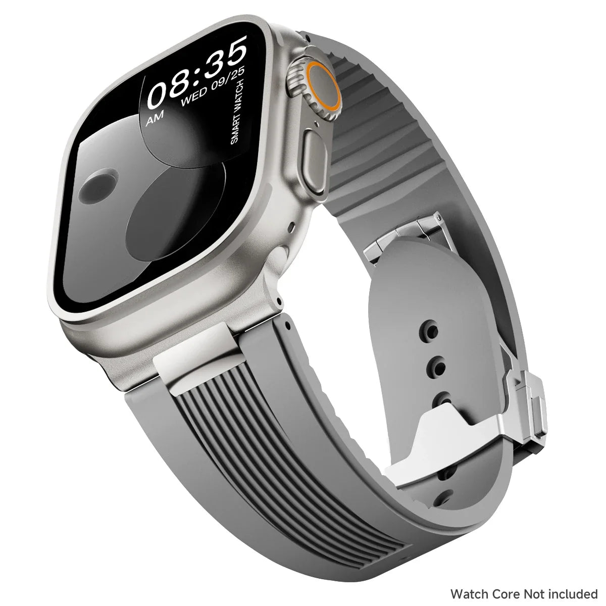 Luxury Sport Silicone Strap for Apple Watch Ultra 3/2 49mm – Series 11/10/9/8/7/6/SE 46/45/44/42mm