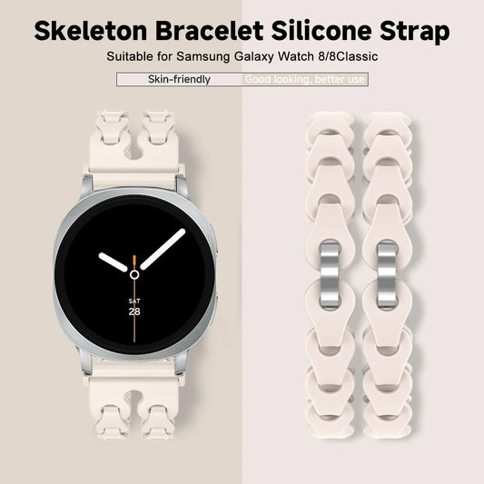 Samsung Galaxy Silicone Chain Watch Band – Watch8/Watch8 Classic/Watch9/Ultra/Ultra2 Multi