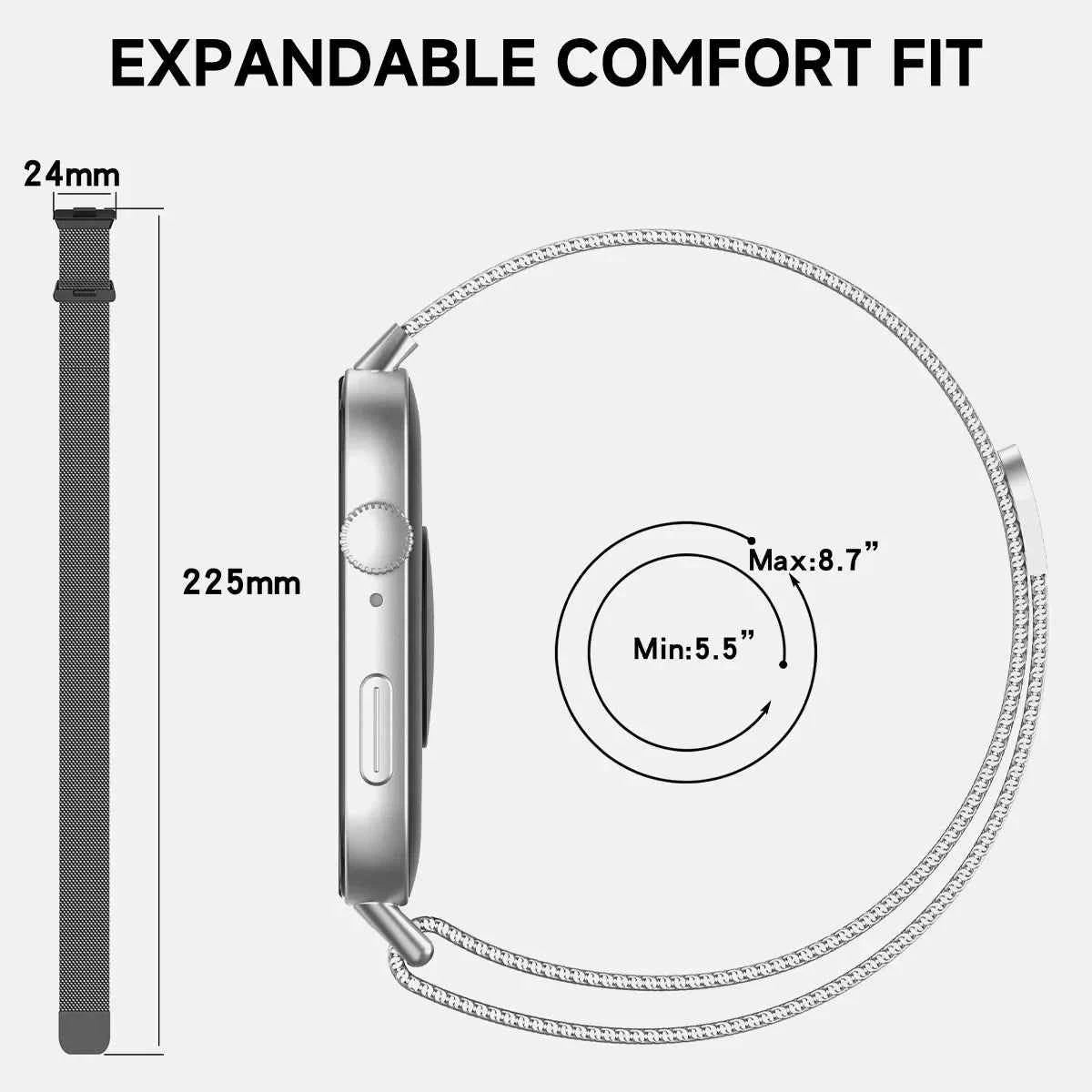 Milanese Magnetic Band for Huawei Watch Fit 3