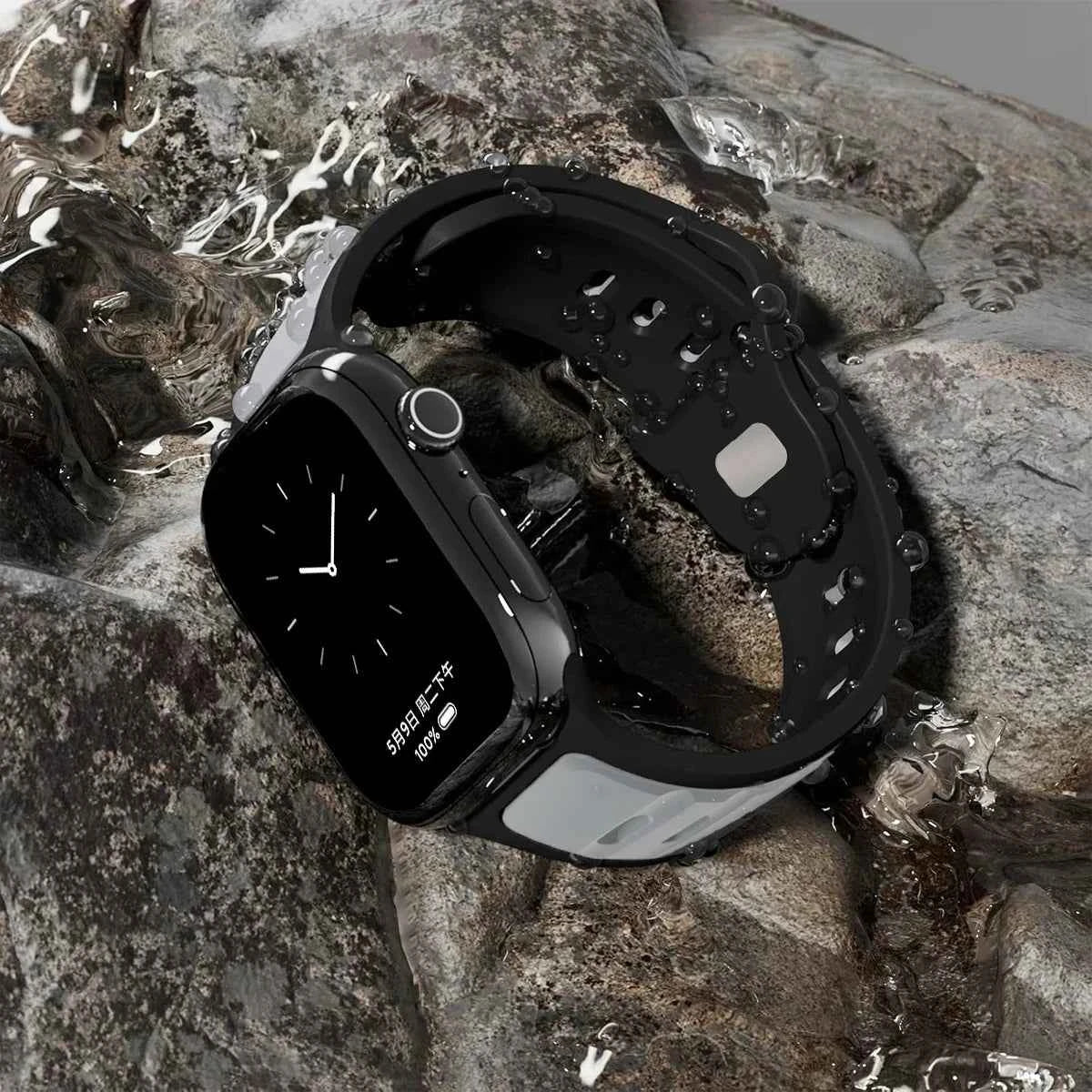 Sport Silicone Apple Watch Band – Dual-Tone | Series 11/10/9/8/7/6/SE & Ultra 1/2/3 | 44/45/46/49mm