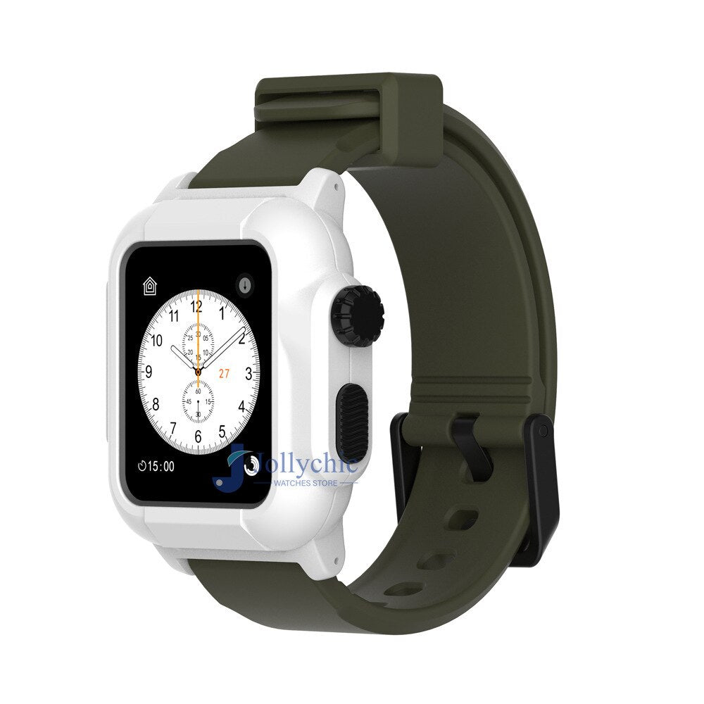 Silicone Band+Case For Apple Watch Strap - Stylish Protection