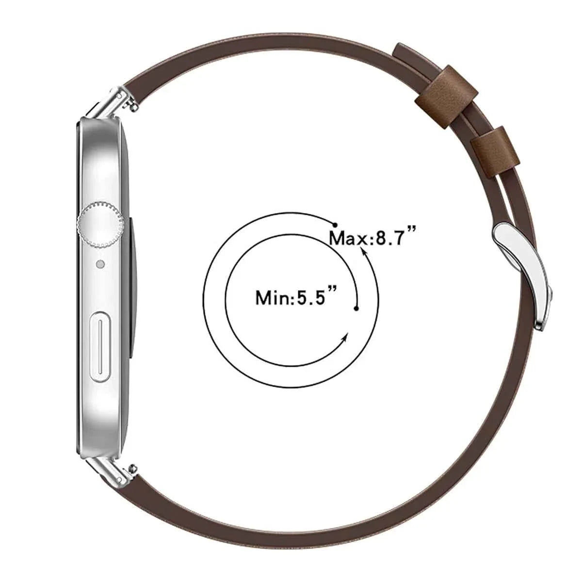 Classic Leather Watch Band for Huawei Watch Fit 4 / 4 Pro / Fit 3 – Pin Buckle