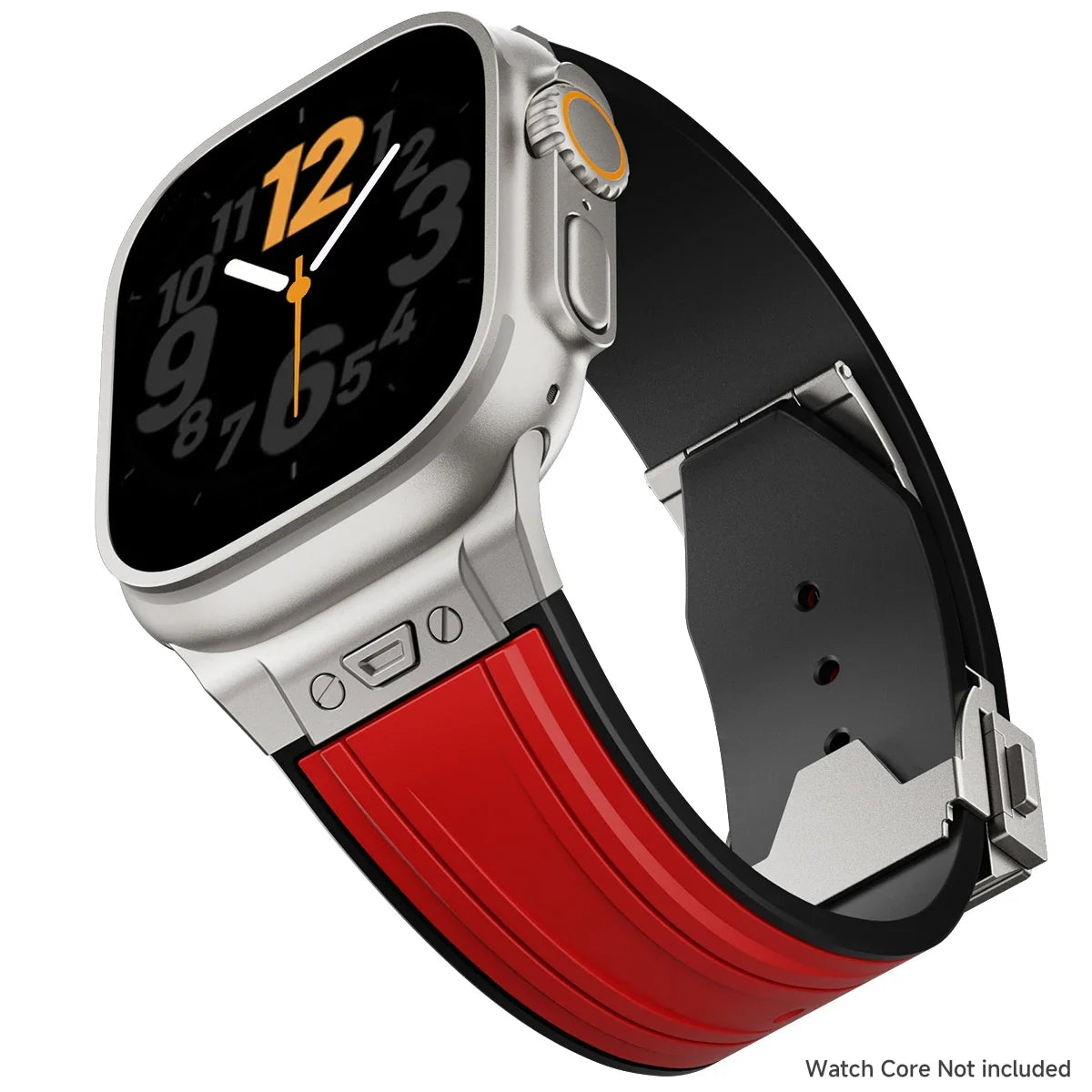 Luxury Sport Silicone Strap for Apple Watch Ultra 3/2 49mm – Series 11/10/9/8/7/6/SE 46/45/44/42mm