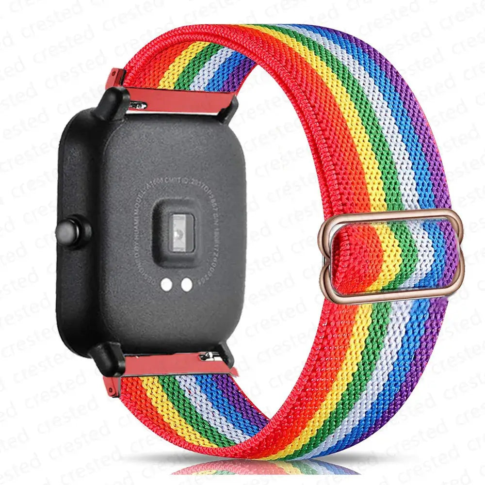 Amazfit Balance, GTR, GTS & Bip Stretch Nylon Loop Band, Slide Buckle