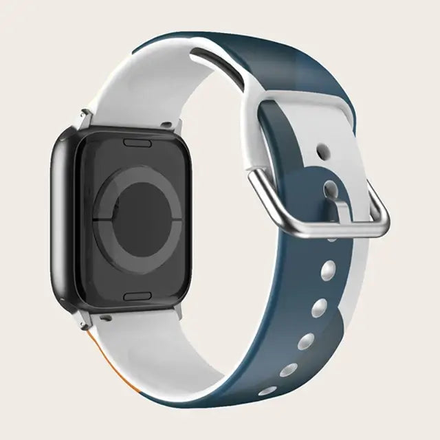 Apple Watch Patterned & Clear Silicone Band with Buckle