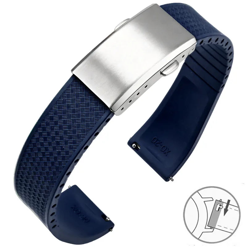 Polar Vantage, Grit X & Ignite FKM Rubber Band with Folding Clasp