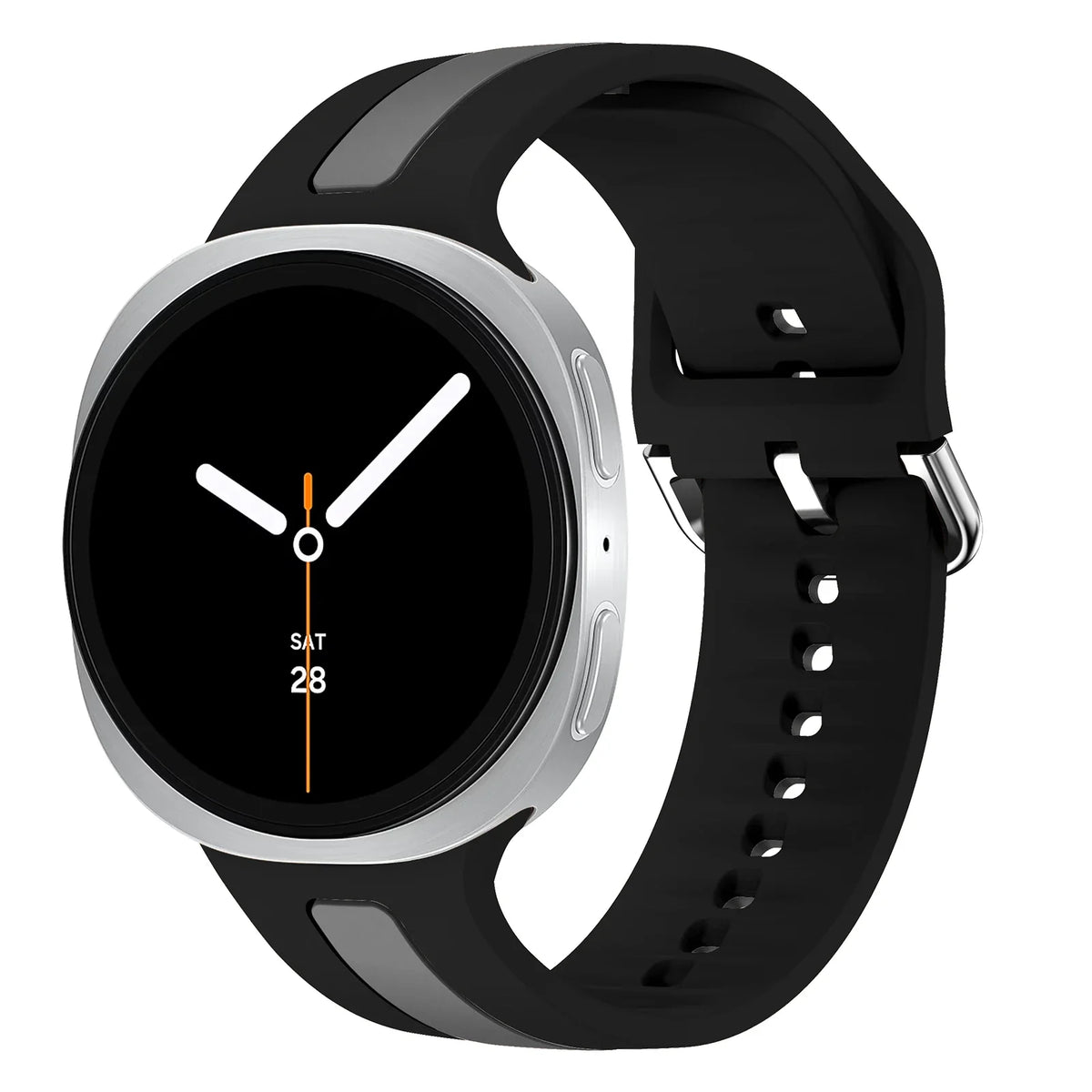 Samsung Galaxy Watch8, 8 Classic & 9 Two-Tone Stripe Silicone Band