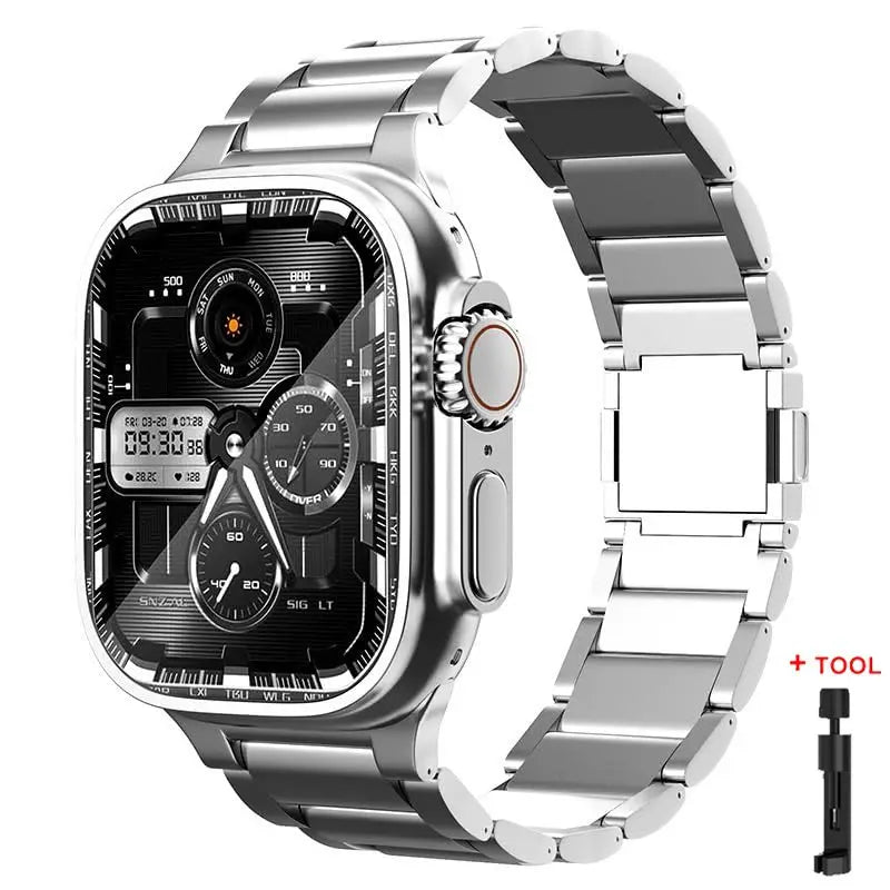 Titanium Magnetic Apple Watch Band – Metal Bracelet | Series 10/9/8/7/6/SE & Ultra 1/2/3 | 42–49mm