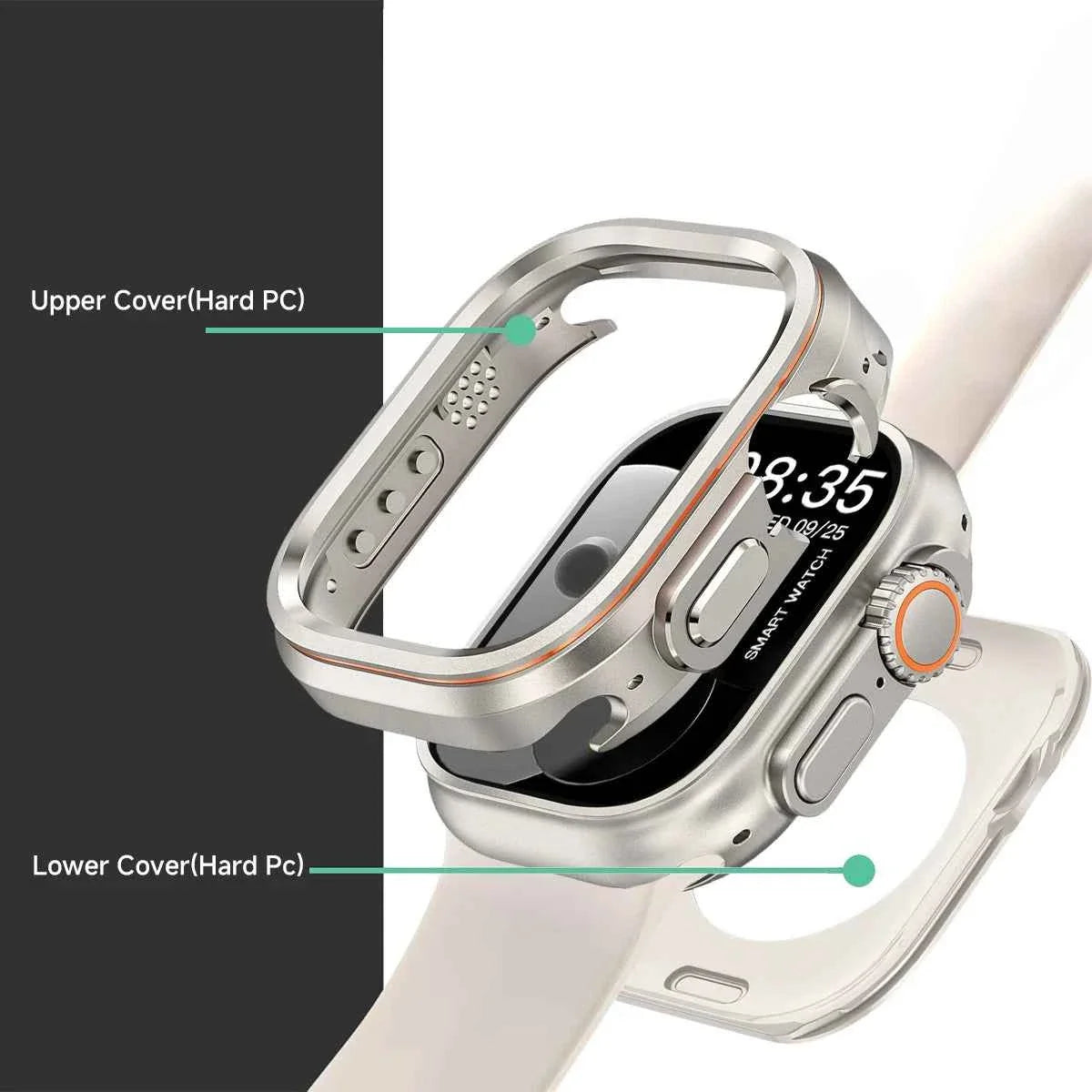 Rugged Metal Case for Apple Watch Ultra 1-4 49mm
