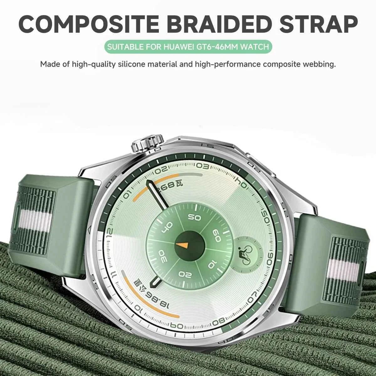 Nylon Silicone Woven Watch Strap – 22mm | Huawei Watch GT6/GT5/GT4/GT3