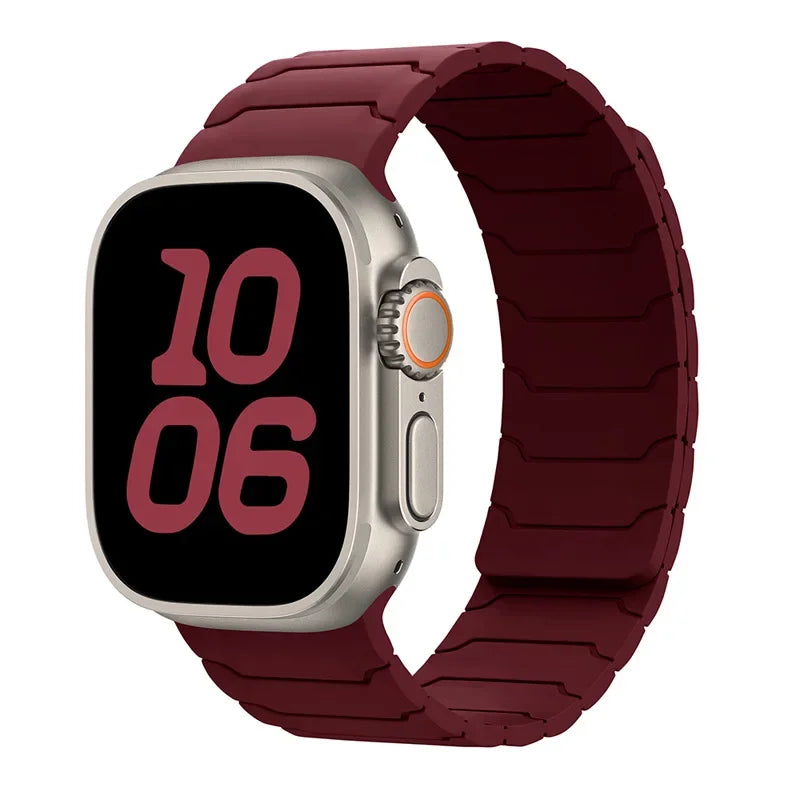 Magnetic Silicone Apple Watch Band – Sport Bracelet | Series 10/9/8/7/6/SE & Ultra | 38-49mm