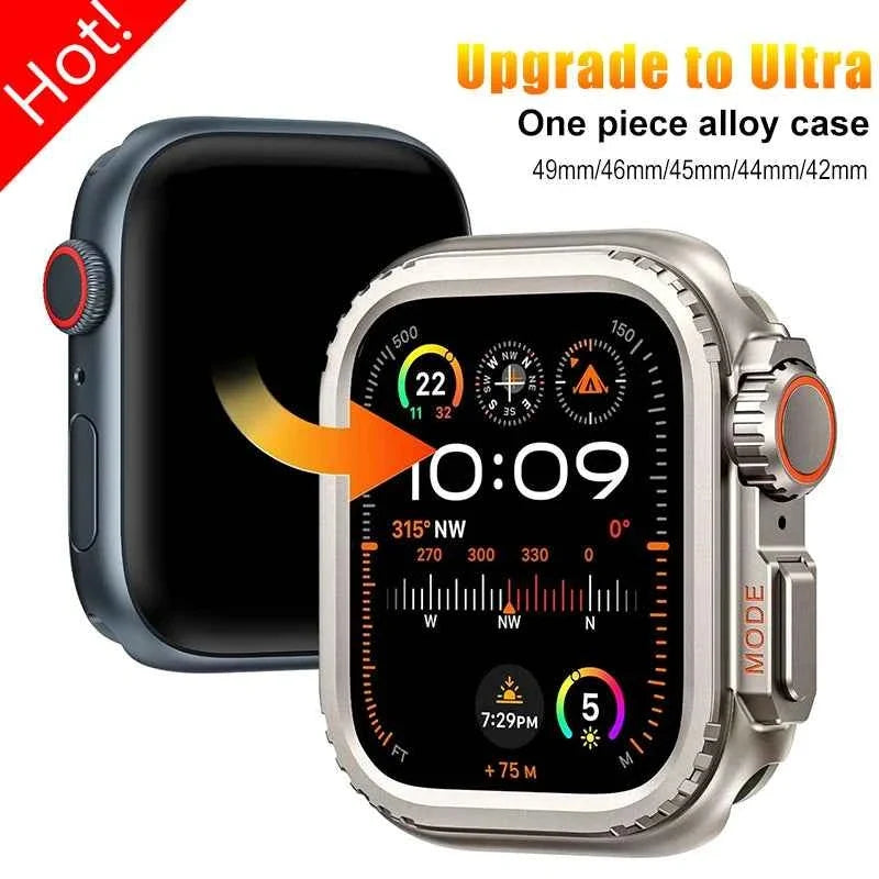 Metal Alloy Protective Case for Apple Watch Series 4–12, SE, and Ultra 1/2/3/4