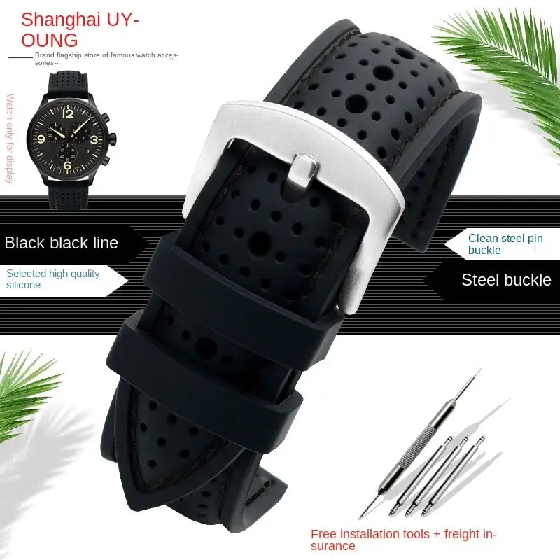Amazfit Balance, GTR, GTS & Bip Stitched Perforated Silicone Band