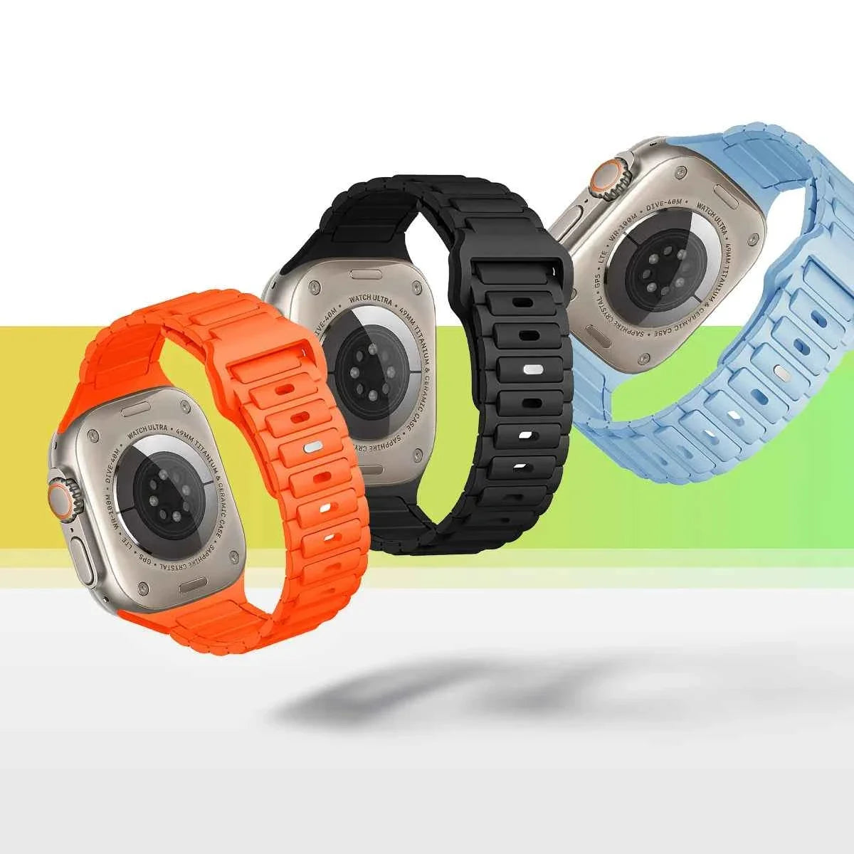 Silicone Strap for Apple Watch Ultra 3/2/1 49mm – Series 11/10/9/8/7/6/SE/5/4 46/45/44/42/41/40mm