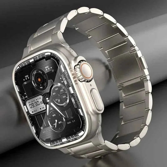 Titanium Magnetic Apple Watch Band – Metal Bracelet | Series 10/9/8/7/6/SE & Ultra 1/2/3 | 42–49mm