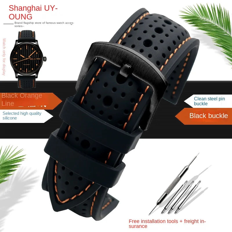 OnePlus Watch Perforated Silicone Band with Contrast Stitching