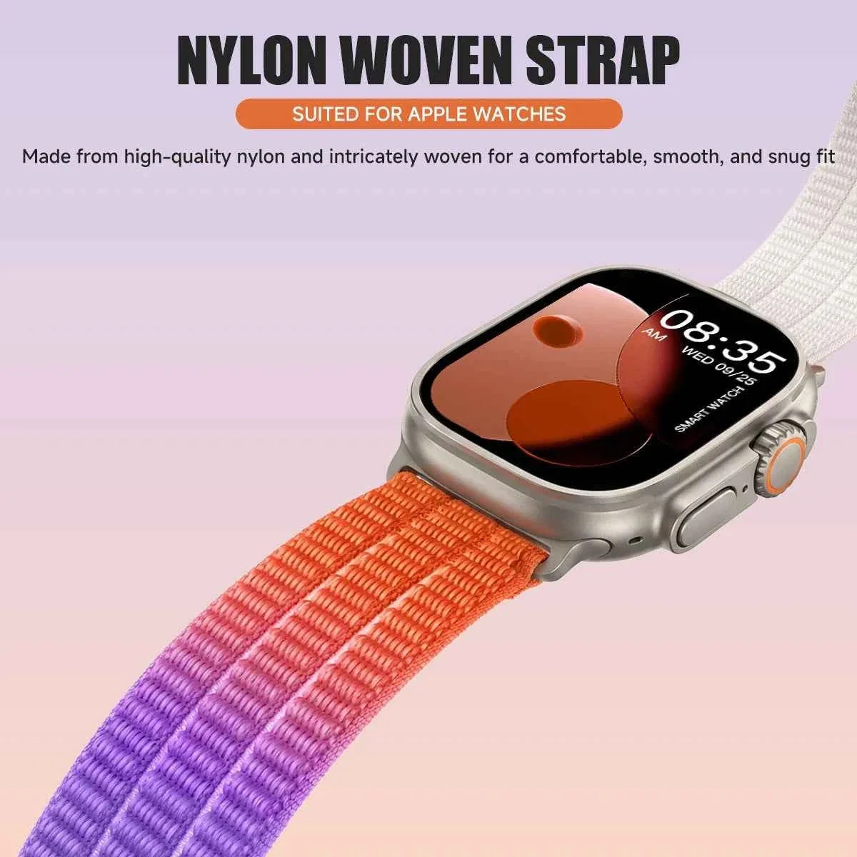 Nylon Weave Sport Band for Apple Watch Series 1-12, SE & Ultra 1/2/3/4