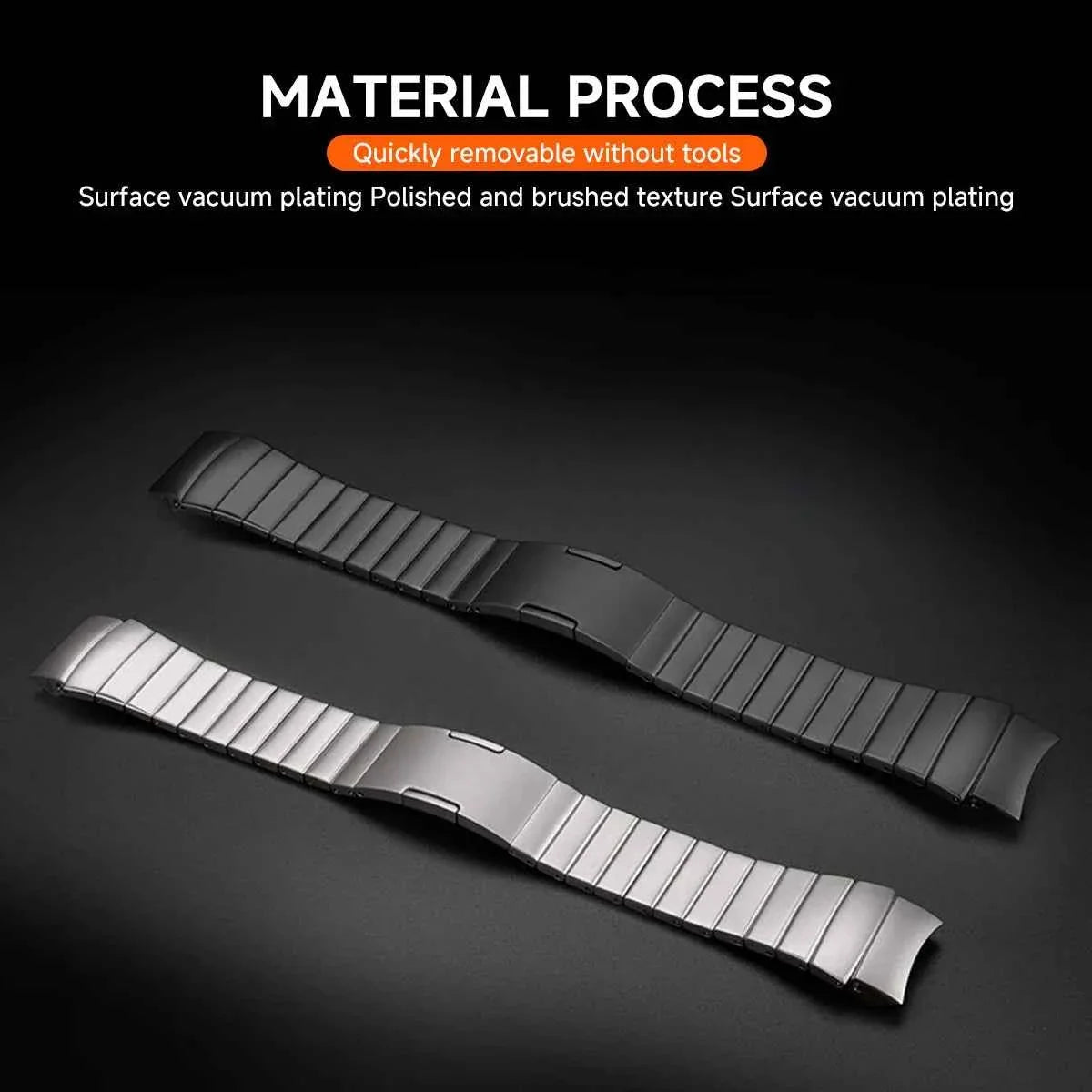 No-Gap Stainless Steel Watch Band for Huawei Watch GT5 46mm – Quick Release