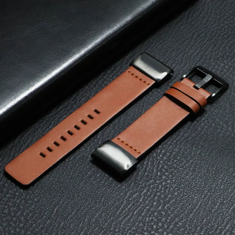 Garmin QuickFit 20/22/26mm Classic Leather Band with Pin Buckle