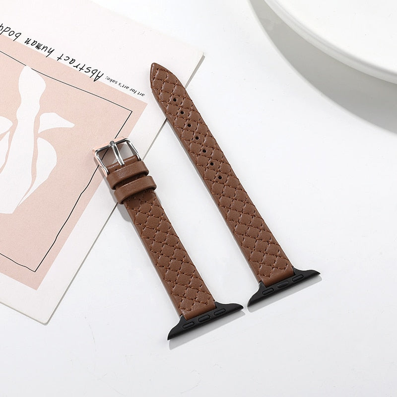 Apple Watch Leather Bracelet Series 11/10/9/8/7/6/5/4/ SE / Ultra 1/2/3