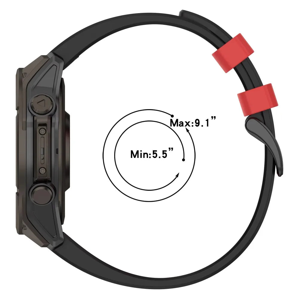 Garmin QuickFit 22/26mm Silicone Band with Contrast Keepers