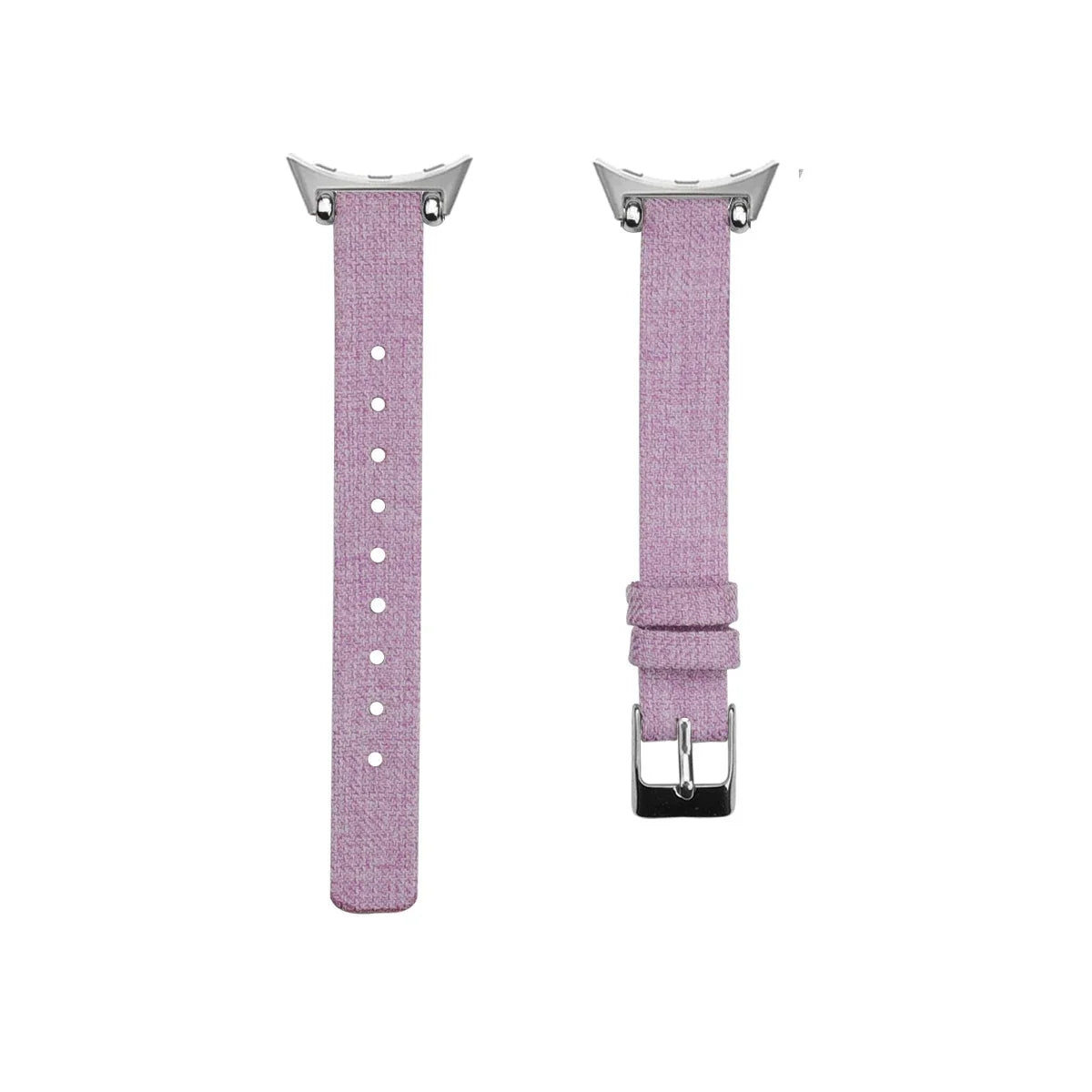 Google Pixel Watch 5, 4 & 3 Slim Canvas Band, Leather Lining