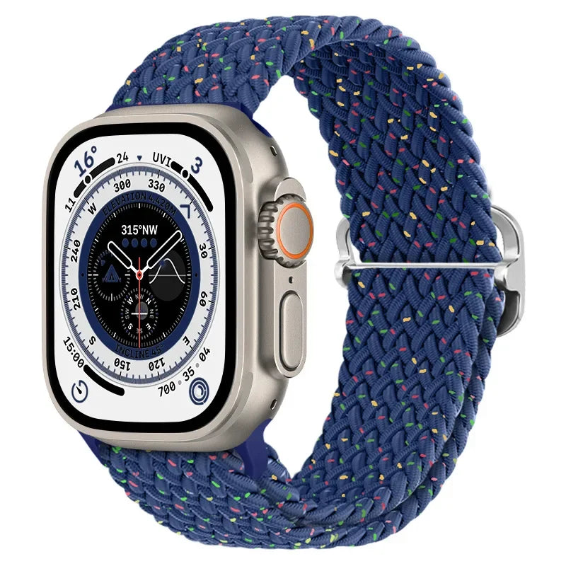 Braided Nylon Solo Loop for Apple Watch Series 1-12, SE & Ultra 1/2/3/4