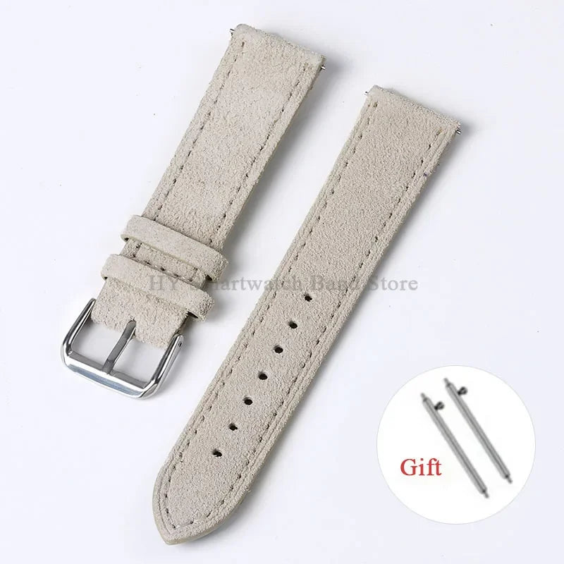Motorola Moto Watch Vintage Suede Leather Band, Quick Release