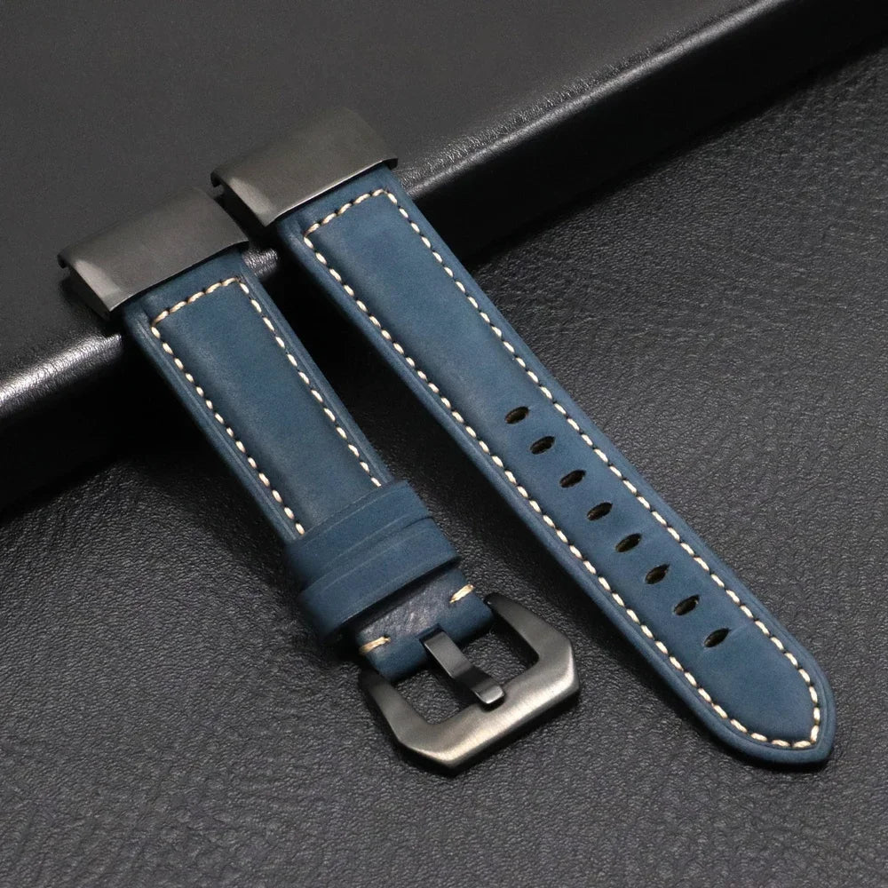 Garmin QuickFit 22/26mm Stitched Leather Buckle Band