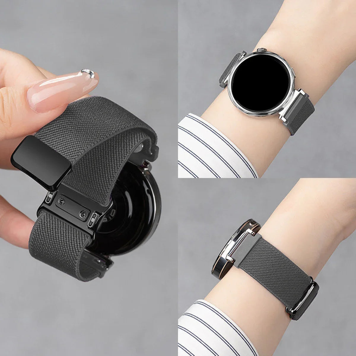 Garmin 18/20/22mm Quick Release Woven Nylon Magnetic Band