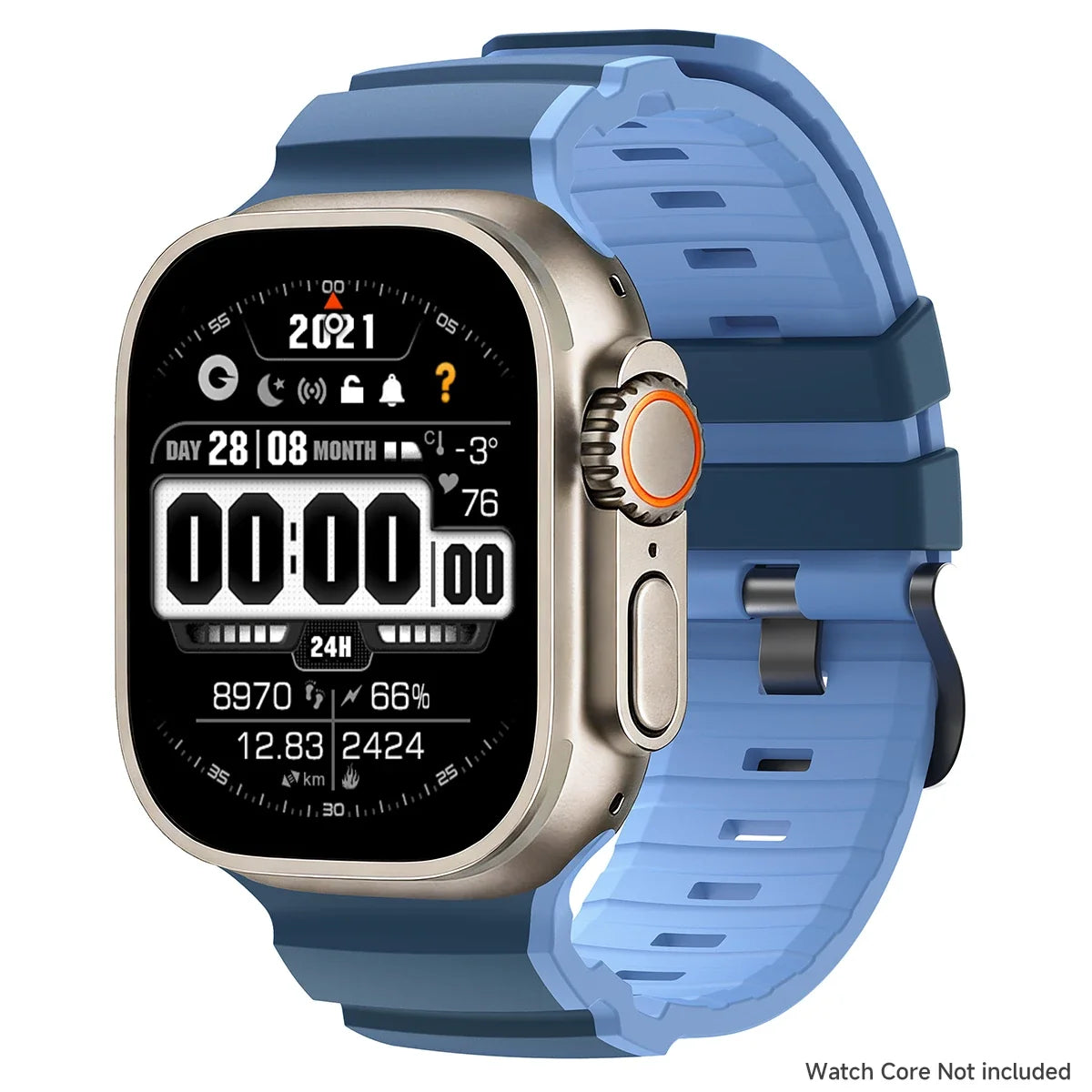 Apple Watch Two Tone Sport Strap | Ultra 3/2/1 49mm / Series 11-10 46mm / Series 9-8-7 45mm / Series 6-SE-5-4 44mm Silicone Band