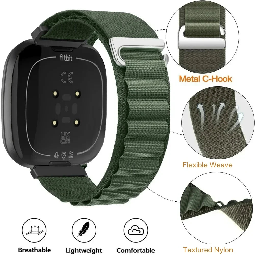 Fitbit Versa 4, Versa 3, Sense 2 & Sense Alpine Loop Nylon Band
