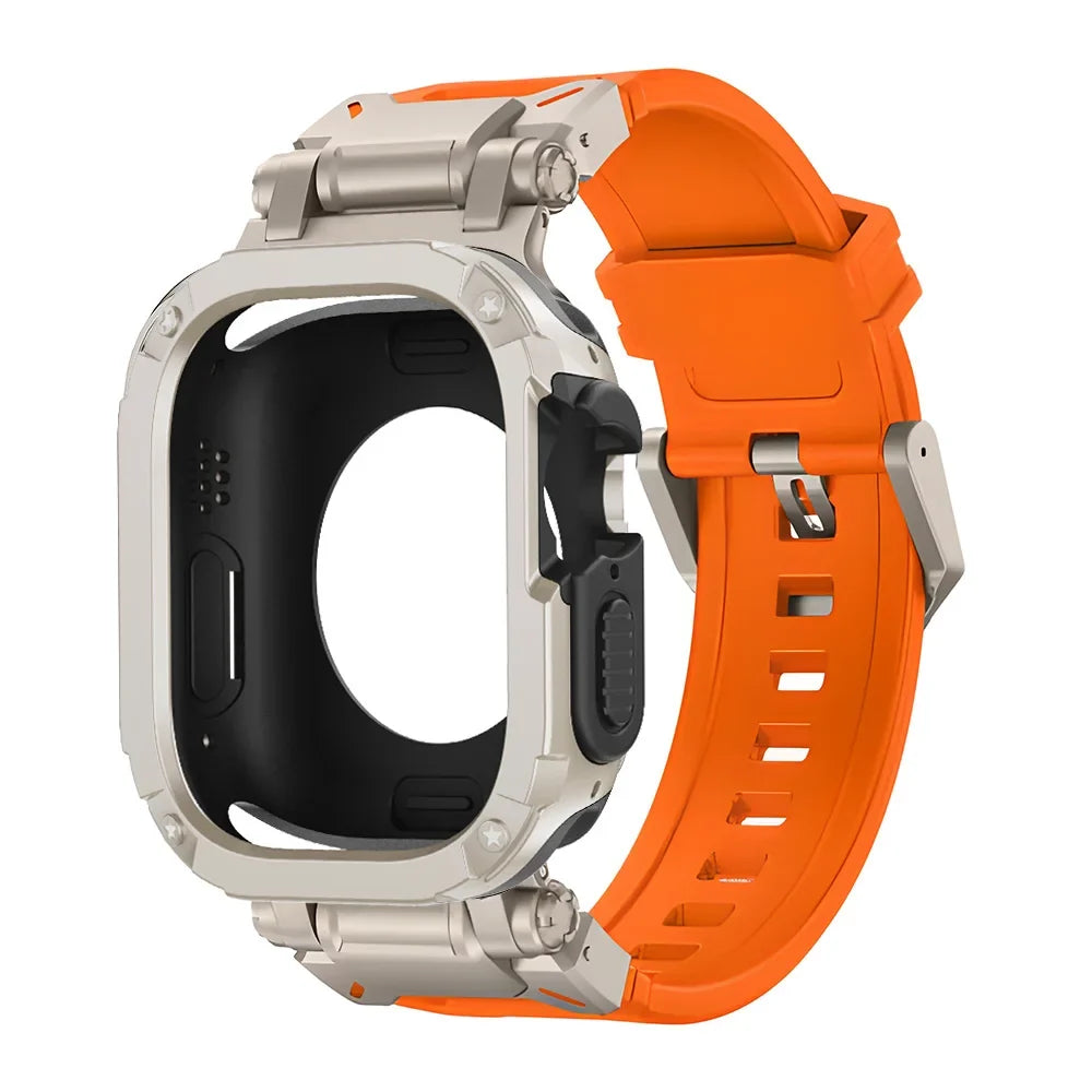 Silicone Case + Band Combo for Apple Watch Series Ultra 1/2/3/4
