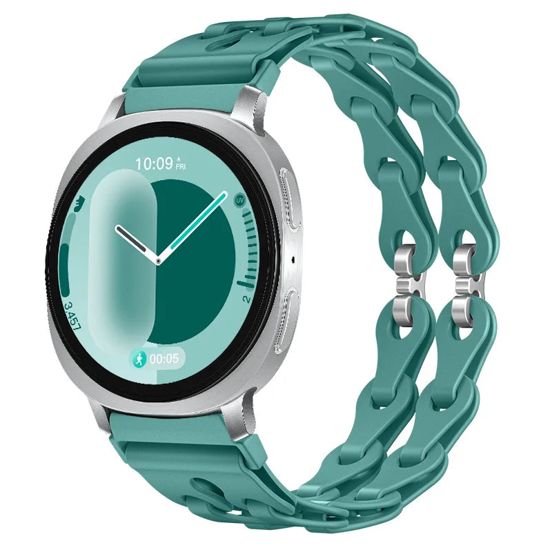 Samsung Galaxy Silicone Chain Watch Band – Watch8/Watch8 Classic/Watch9/Ultra/Ultra2 Multi