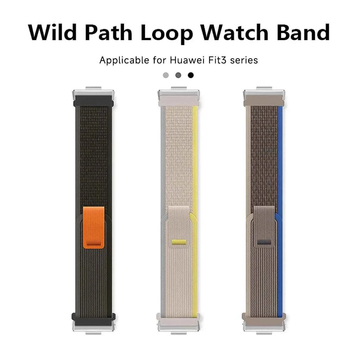 Nylon Trail Loop Watch Band for Huawei Watch Fit 4 / 4 Pro / Fit 3 / Fit 2 / Fit 1 – Elastic Sport Strap