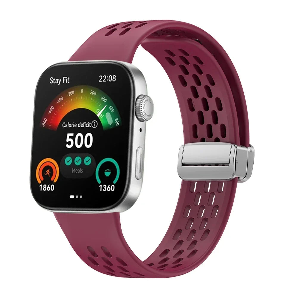 Silicone Sport Band with Magnetic Buckle for Huawei Watch Fit 3