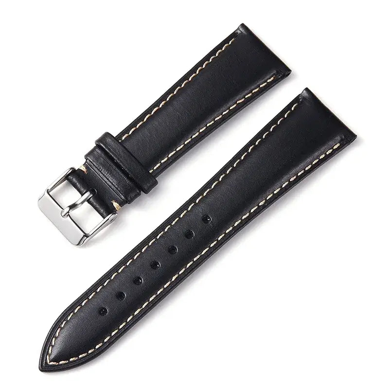 Amazfit Band Vintage Oil Wax Leather Watch Strap Cowhide Buckle
