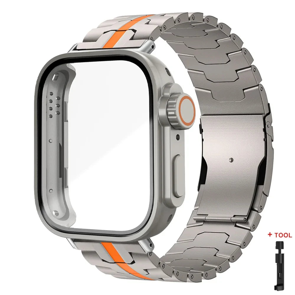 Stainless Steel Band + PC Case for Huawei Watch Fit 4 Pro / Fit 4 / Fit 3